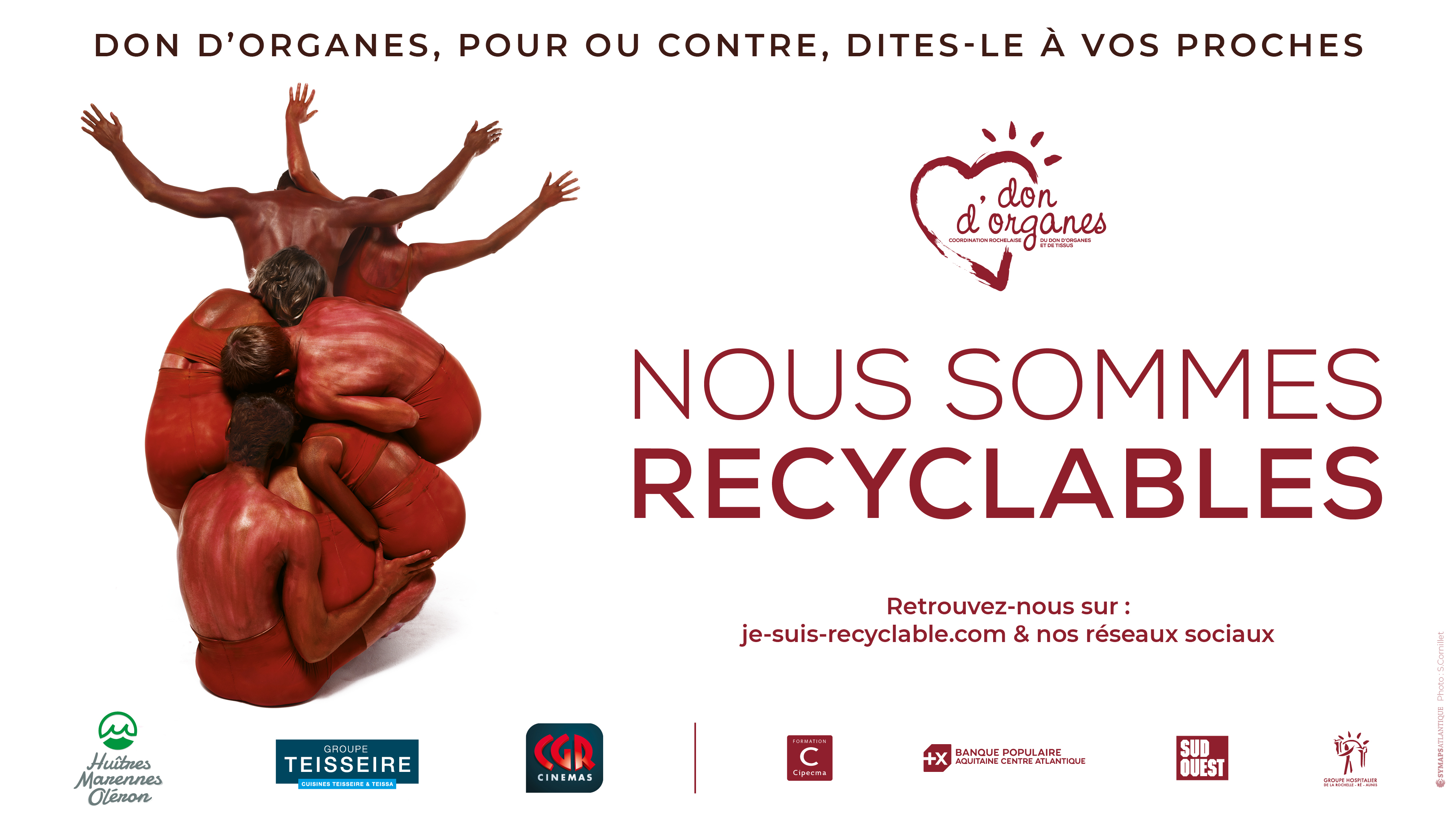 Visuel don d'organes, dites-le à vos proches nous sommes recyclables