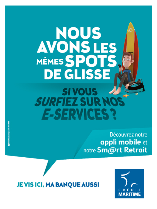 Affichage Crédit Maritime Visuel campagne Crédit Maritime services digitaux